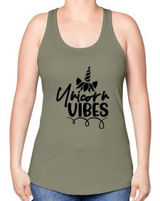 unicorn vibes 509# - unicorn -Racerback Tank