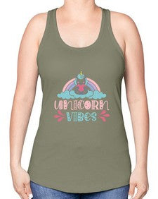 unicorn vibes 514# - unicorn -Racerback Tank