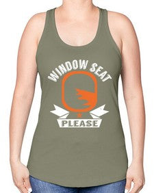 window seat please  51# - airplane -Racerback Tank