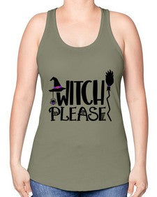 witch please 14# - witch -Racerback Tank