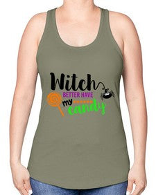 witchbetterhavecandy 12# - witch -Racerback Tank