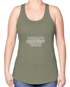 world is okayest uncle 697# - uncle -Racerback Tank