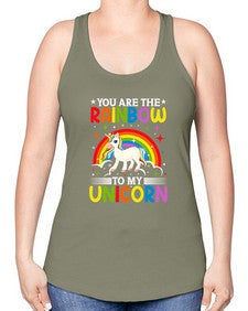you are the rainbow to my unicorn 562# - unicorn -Racerback Tank