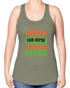 your one stop for home cleaning needs Style 493# - cleaner -Racerback Tank