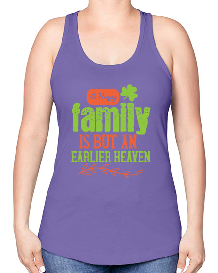 A happy family is but an earlier heaven Style 11# - kids -Racerback Tank