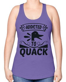 Addicted to Quack Style 39# - ducks -Racerback Tank