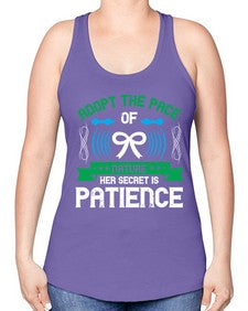Adopt the pace of nature her secret is patience Style 50# - Self awareness -Racerback Tank