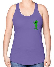 Alien in Pocket Side 3# - ufo -Racerback Tank