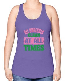All surfaces clean at all times Style 37# - cleaner -Racerback Tank