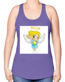 Angel 7# - cartoon general -Racerback Tank