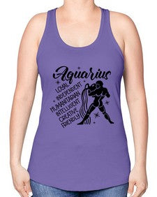 Aquarius 72# - aquarius -Racerback Tank