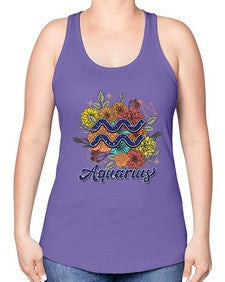 Aquarius 7# - aquarius -Racerback Tank