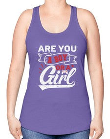 Are you a boy or a girl 2# - video games -Racerback Tank