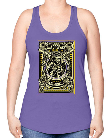 Astronaut Outerspace Exploration 36# - space -Racerback Tank