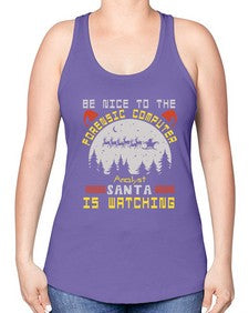 Be nice to the forensic computer analyst 32# - computer -Racerback Tank