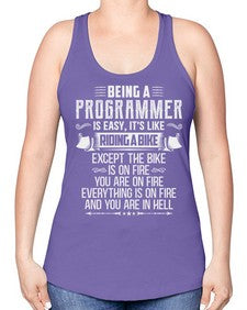 Being a Programmer 4# - computer -Racerback Tank