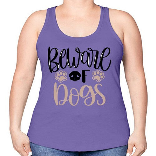 Beware Of Dogs Style 33# - dogs -Racerback Tank