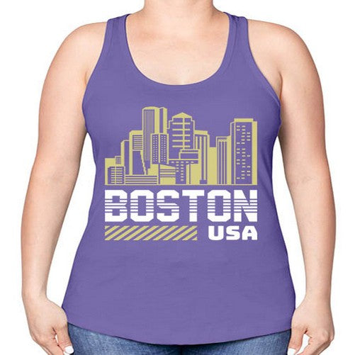 Boston 480# - cities -Racerback Tank