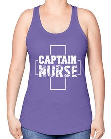 Captain Nurse647# - nurse -Racerback Tank