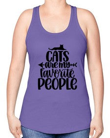 Cats Are My Favorite People Style 90# - cats -Racerback Tank