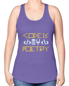 Code is my poetry 21# - computer -Racerback Tank