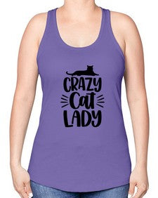 Crazy Cat Lady Style 92# - cats -Racerback Tank