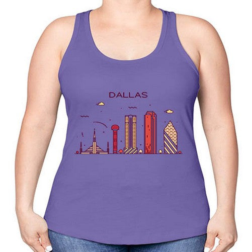 Dallas 646# - cities -Racerback Tank