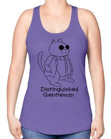 Distinguished Gentleman - cats -Racerback Tank