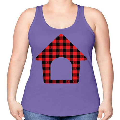 Dog House Style 98# - dogs -Racerback Tank