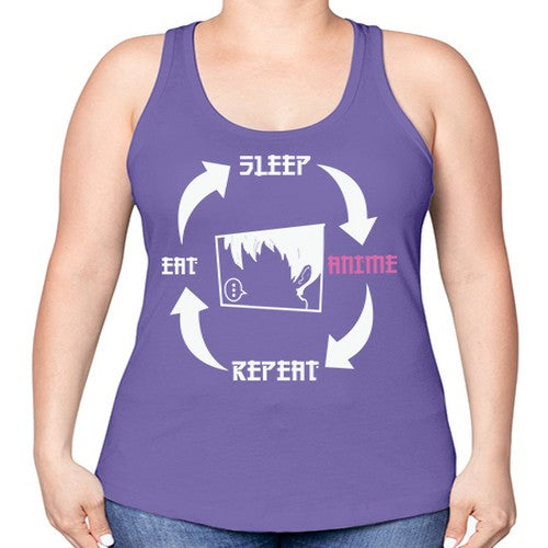 Eat Sleep Anime Repeat Anime Anime 226# - anime -Racerback Tank