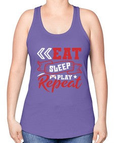 Eat Sleep Play repeat 8# - video games -Racerback Tank