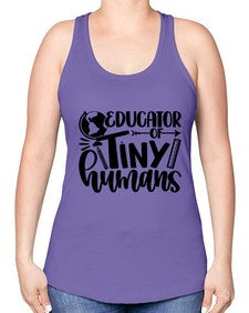 Educator Of Tiny Humans Style 744# - teacher -Racerback Tank