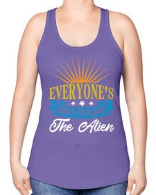 Everyones quick to blame the alien 54# - ufo -Racerback Tank