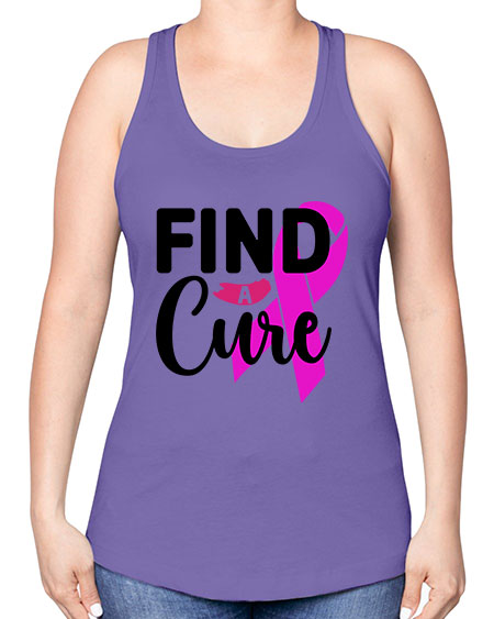 Find a Cure 26# - breast cancer -Racerback Tank