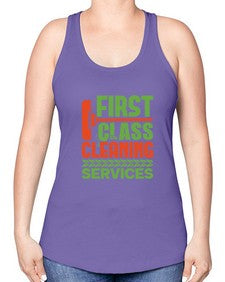 First class cleaning service Style 160# - cleaner -Racerback Tank
