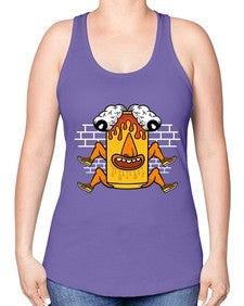 Fuck the weekend 128# - cartoon general -Racerback Tank