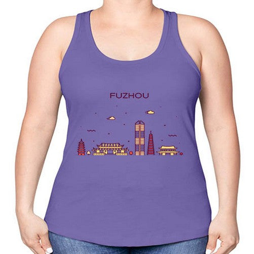 Fuzhou 753# - cities -Racerback Tank
