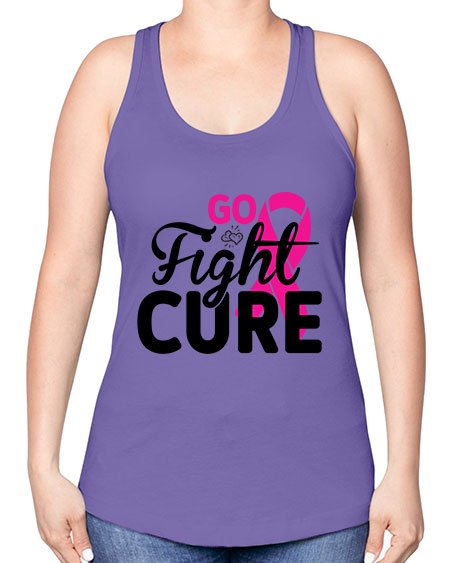 Go Fight Cure 23# - breast cancer -Racerback Tank
