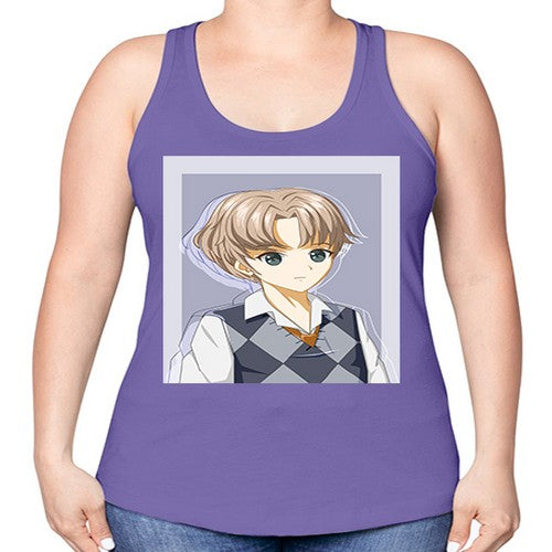 Handsome and cool boy with uniform 34# - anime -Racerback Tank
