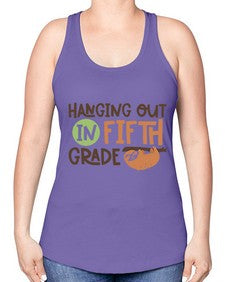Hanging Out in Fifth 232# - fifth grade -Racerback Tank