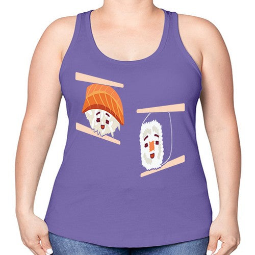 Happy Sushi Anime Kawaii Set Anime 232# - anime -Racerback Tank