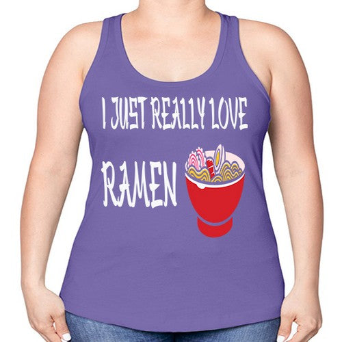 I Just Love Ramen Japanese Anime 238# - anime -Racerback Tank