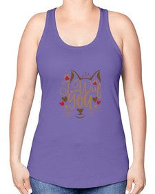 I Wuf You Style 16# - cats -Racerback Tank