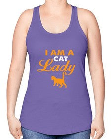 I am a cat lady - cats -Racerback Tank