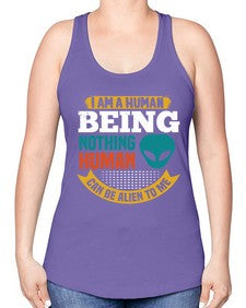 I am a human being nothing is alien to me 7# - ufo -Racerback Tank