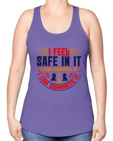 I feel safe in it I can control it I can dominate it 108# - chess -Racerback Tank