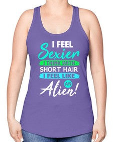 I feel sexier with short hair 12# - ufo -Racerback Tank
