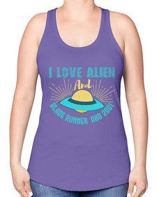 I love alien and blade runner 18# - ufo -Racerback Tank