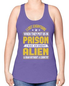 I was an enemy alien 24# - ufo -Racerback Tank