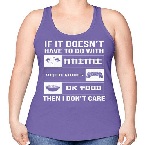 If It NotAnime Game Or Anime 246# - anime -Racerback Tank